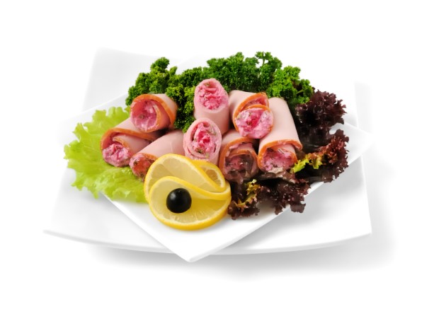 ham rolls with fillings